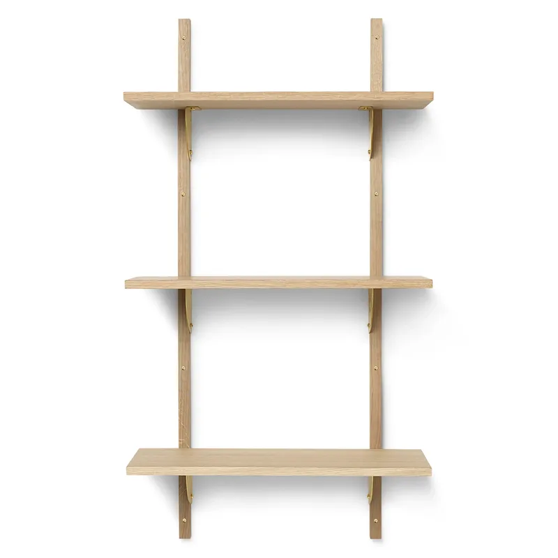 Sector Wandregal S/L Eiche-Messing fra Ferm Living – produktbillede
