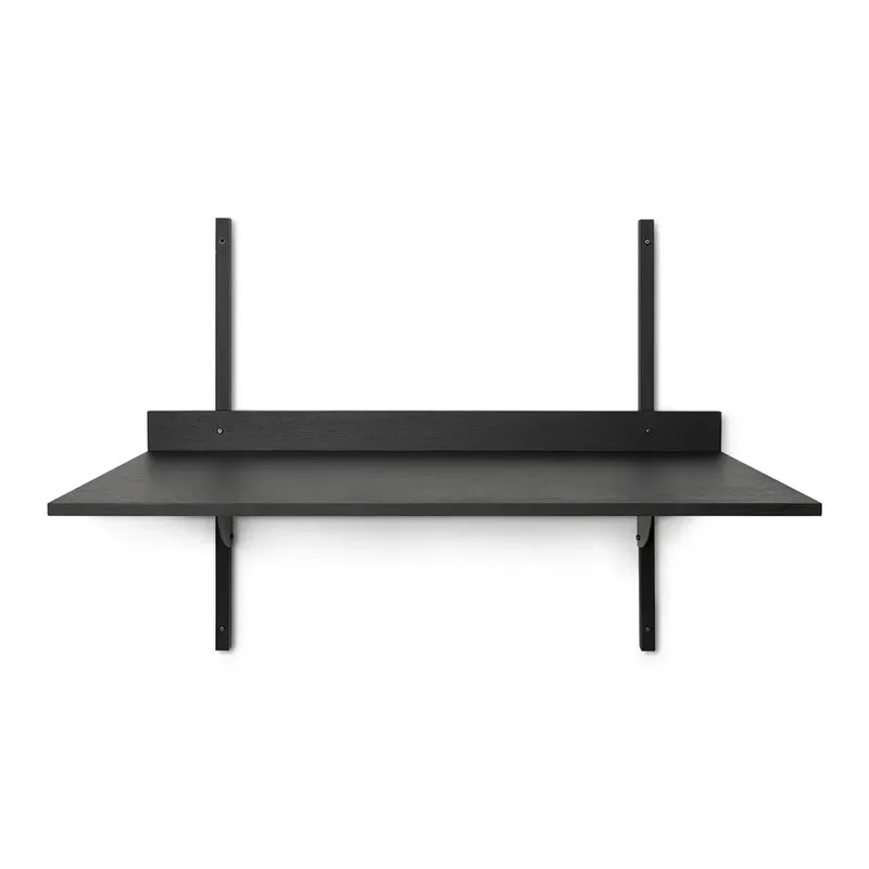Sector Wandschreibtisch - Black Ash/Black Brass von Ferm Living – Produktfoto