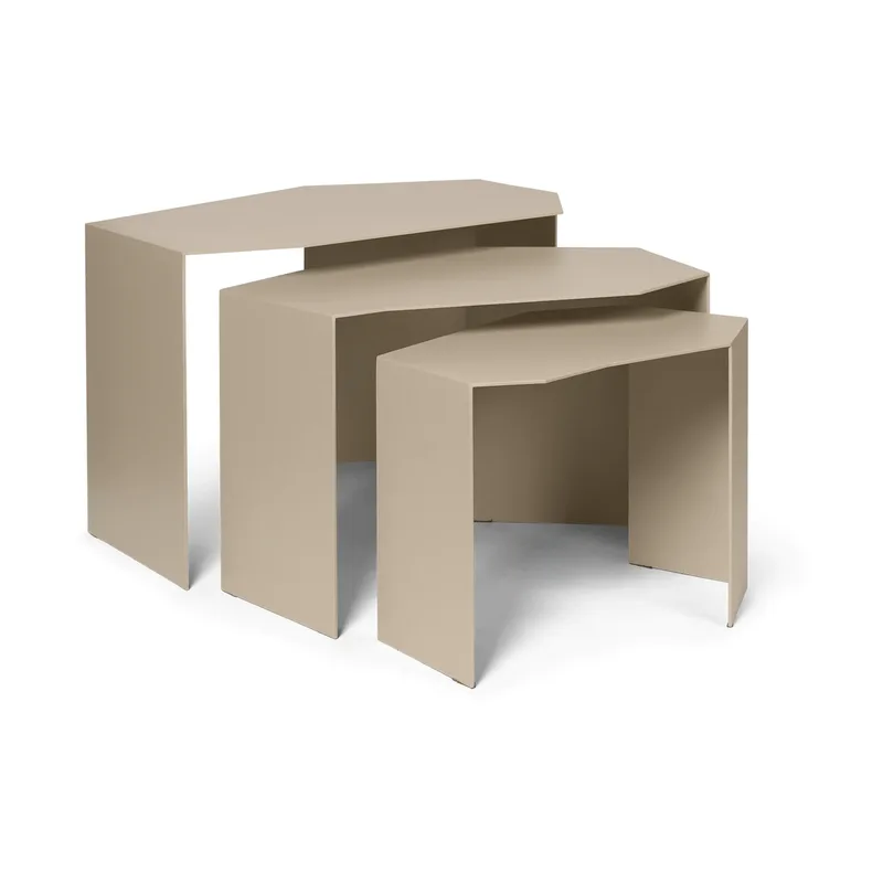 Shard cluster Beistelltisch 3er Pack Cashmere by Ferm Living – product photo