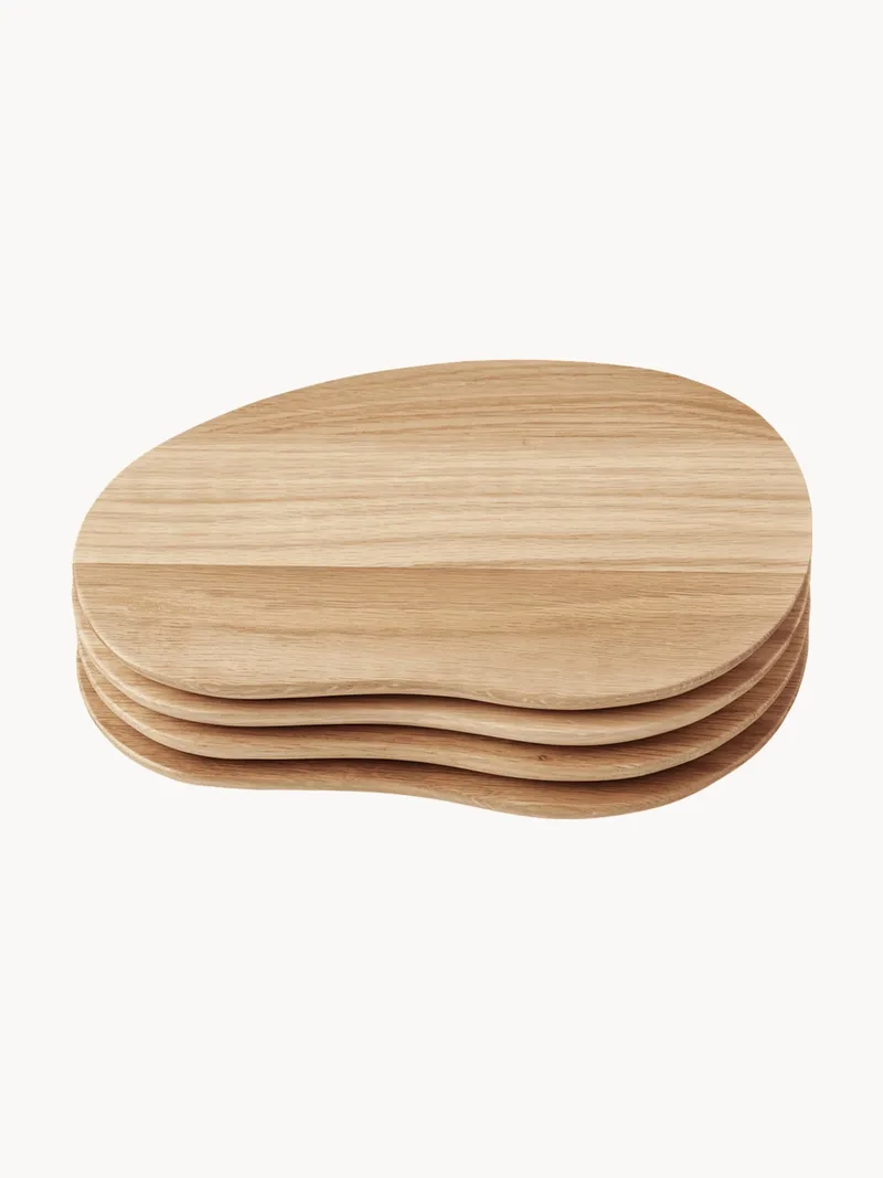 Snijplanken Cairn van eikenhout, 4-delig de Ferm Living – photo du produit