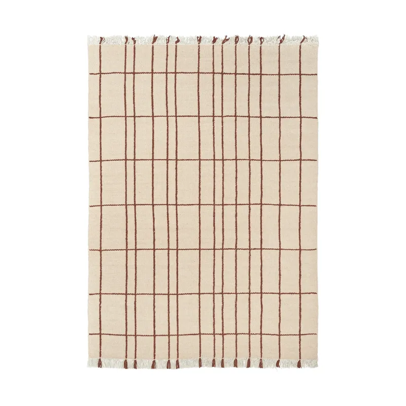 Späte Teppich Parchment-chestnut, 140x200 cm fra Ferm Living – produktbillede