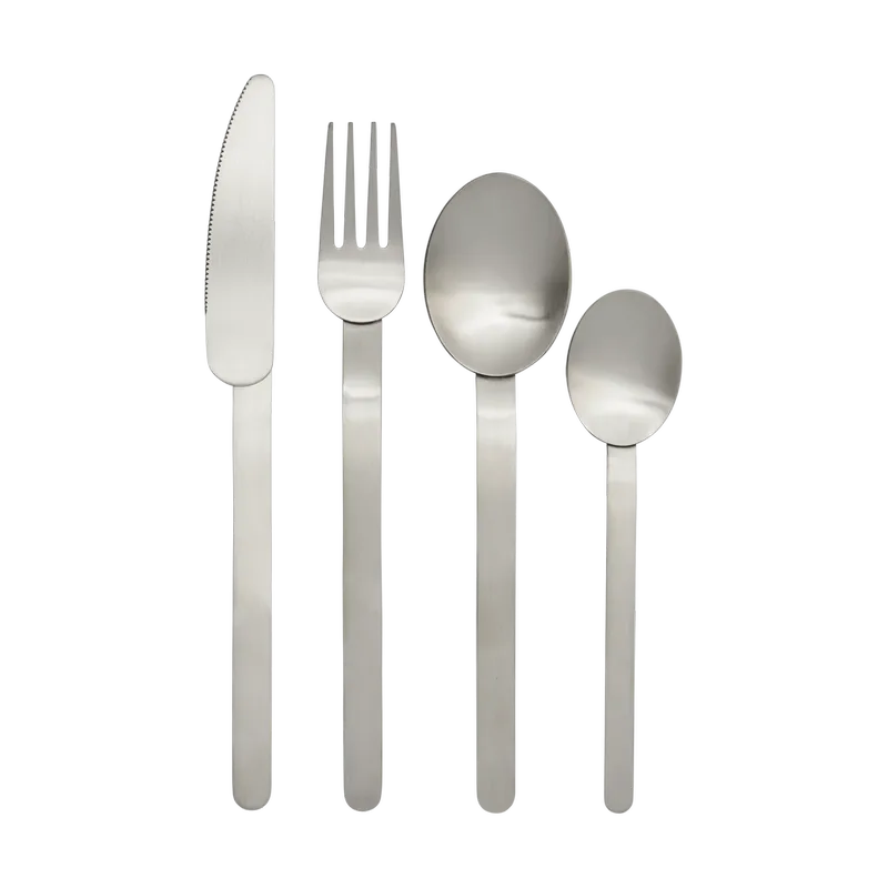 Stelo Besteckset 4-teilig Brushed Stainless Steel fra Ferm Living – produktbillede