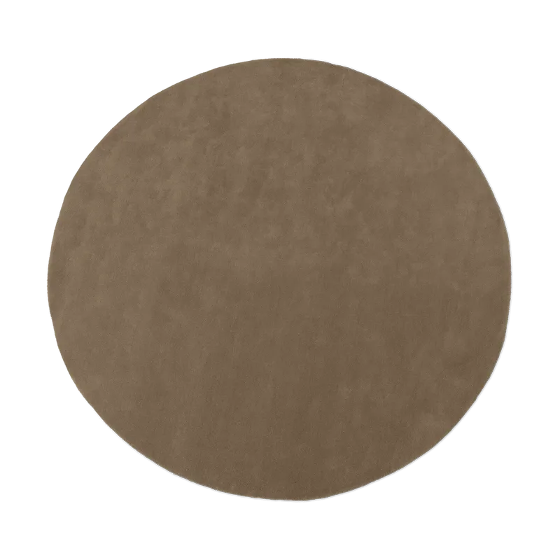 Stille getufteter Teppich runder Ash Brown Ø240 cm van Ferm Living – productfoto