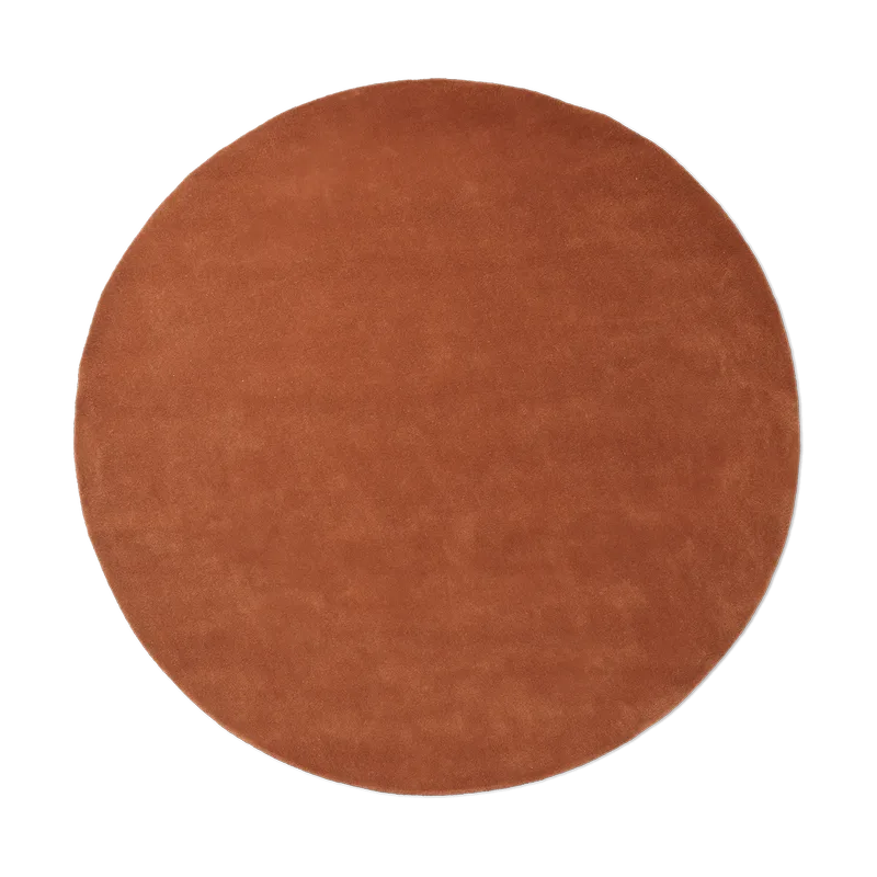 Stille getufteter Teppich runder Red brown, Ø240 cm von Ferm Living – Produktfoto