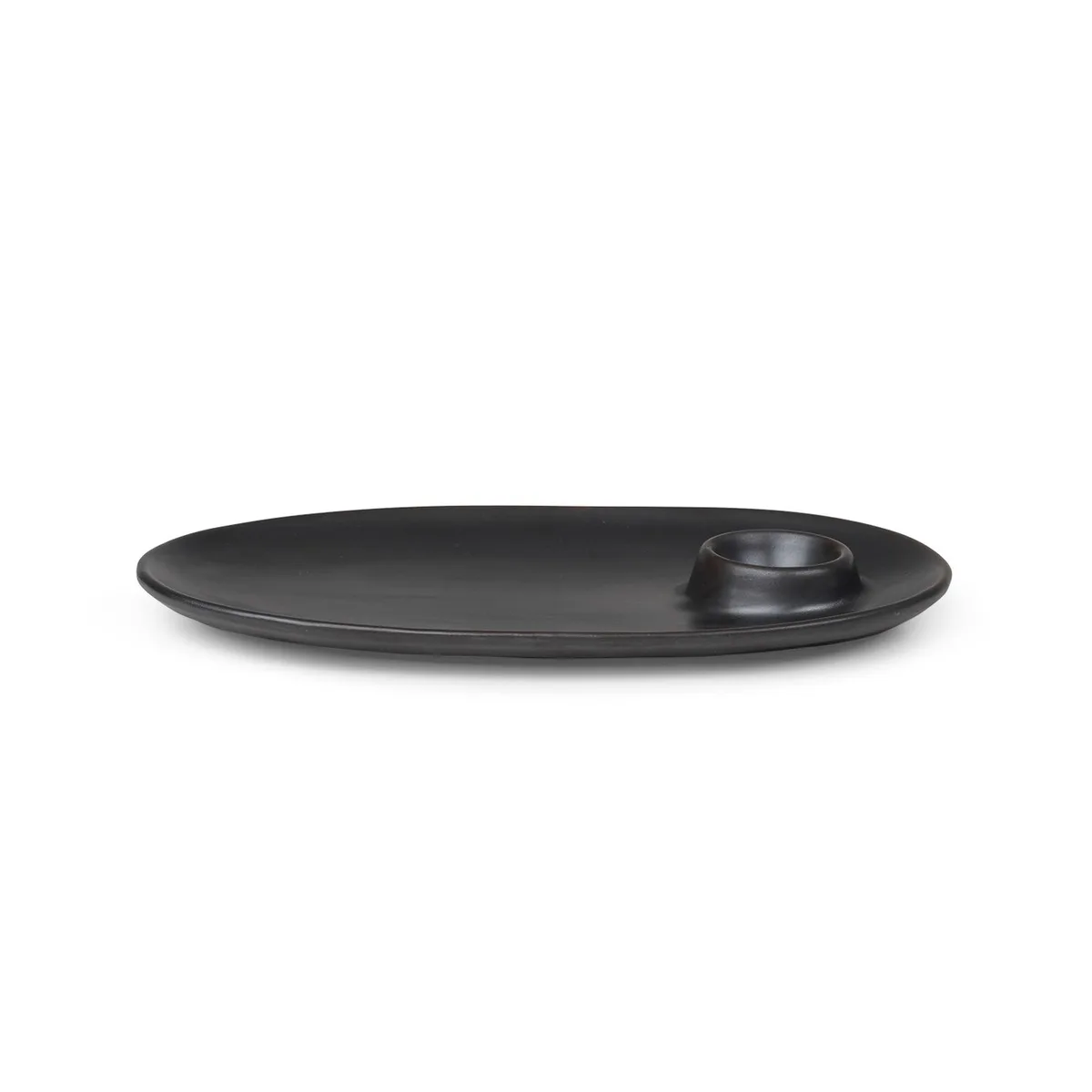 Teller Flow - Schwarz - emailliertes Porzellan - Designer Trine Andersen fra Ferm Living – produktbillede