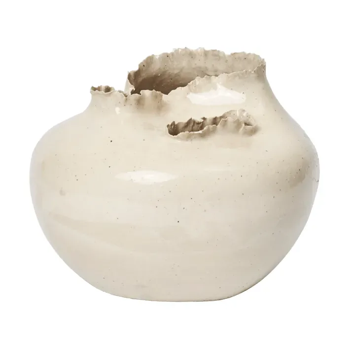 Tereo Vase Off white speckle, 18 cm fra Ferm Living – produktbillede