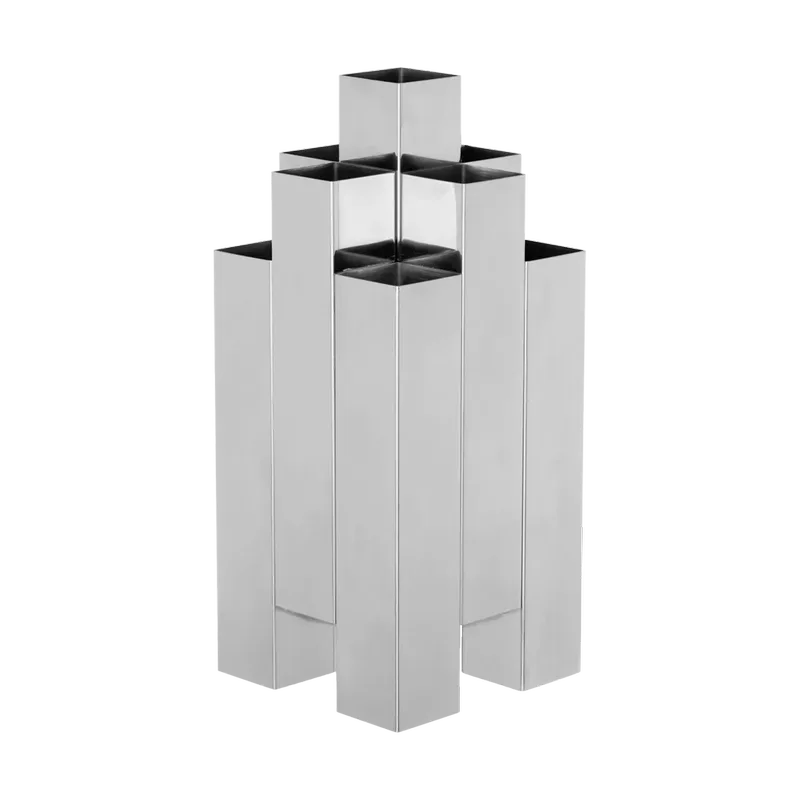 Tessera Vase 3x3 Mirror polished fra Ferm Living – produktbillede