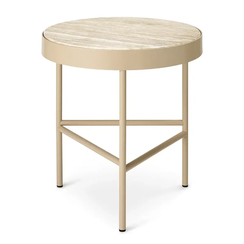 Travertine Beistelltisch - Cashmere von Ferm Living – Produktfoto