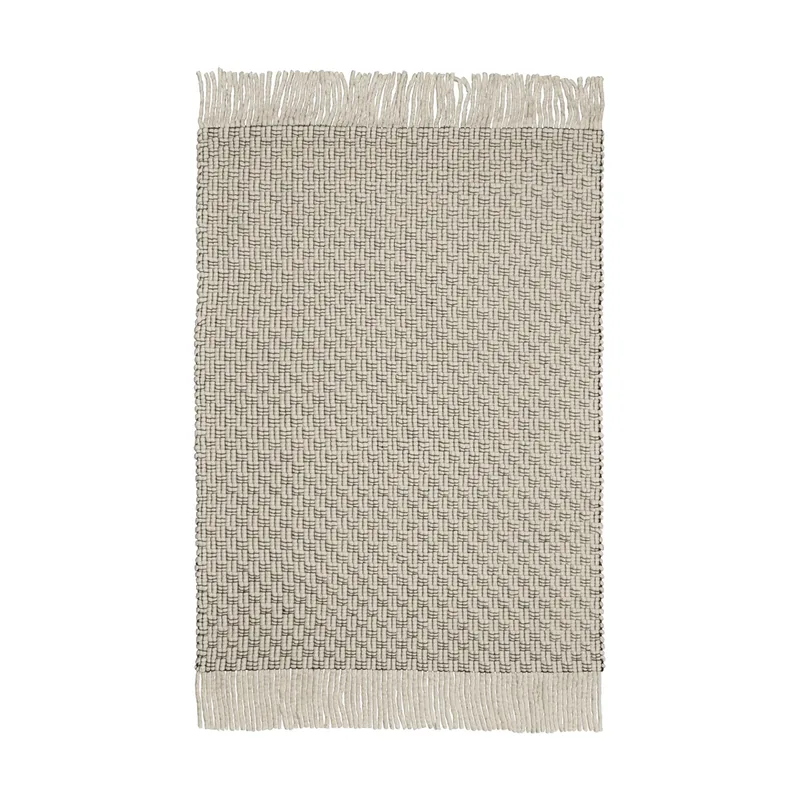 Udo Teppich Off-white-Schwarz, 140x200 cm by Ferm Living – product photo