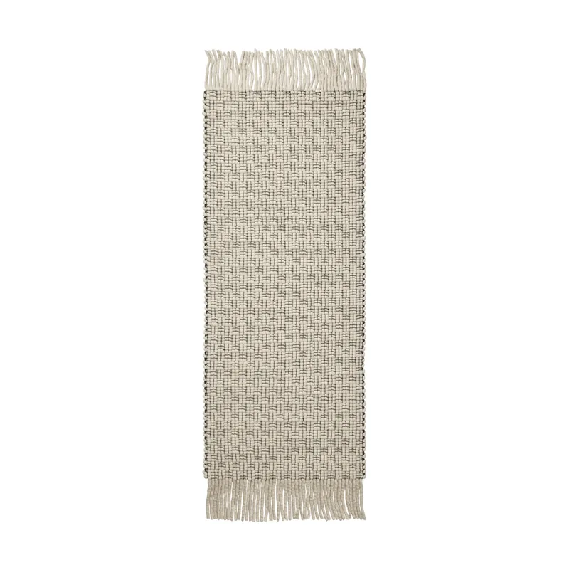 Udo Teppich Off-white-Schwarz, 80x200 cm by Ferm Living – product photo