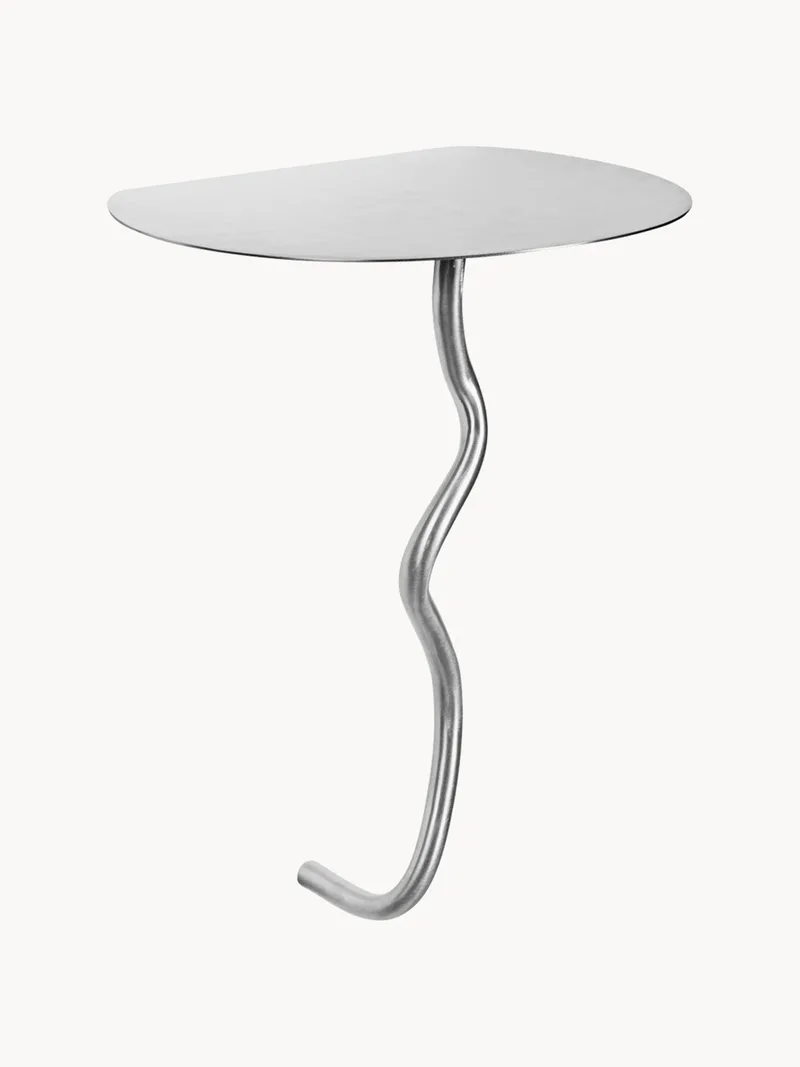 Wandbijzettafel Curvature van edelstaal by Ferm Living – product photo