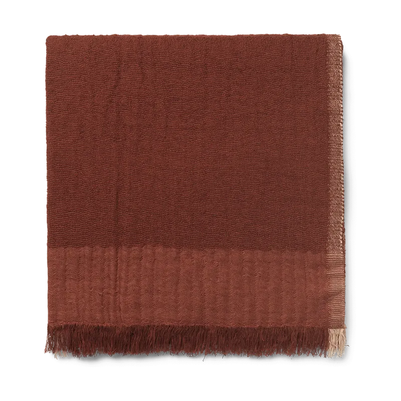 Weaver Plaid 120x170 cm Red Brown fra Ferm Living – produktbillede