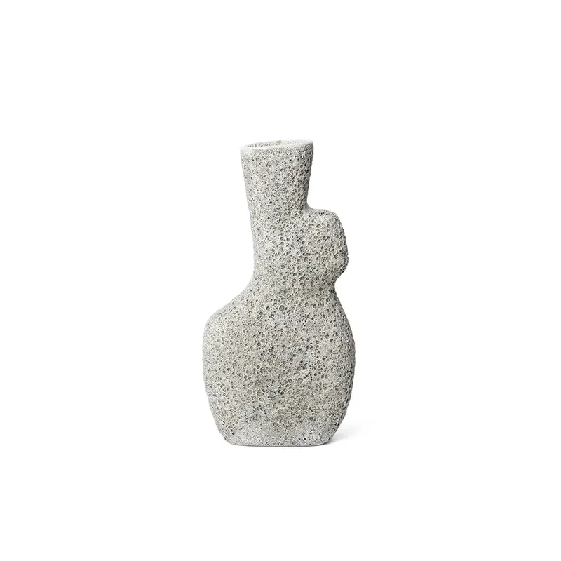 Yara Vase - Large - Grey Pumice van Ferm Living – productfoto