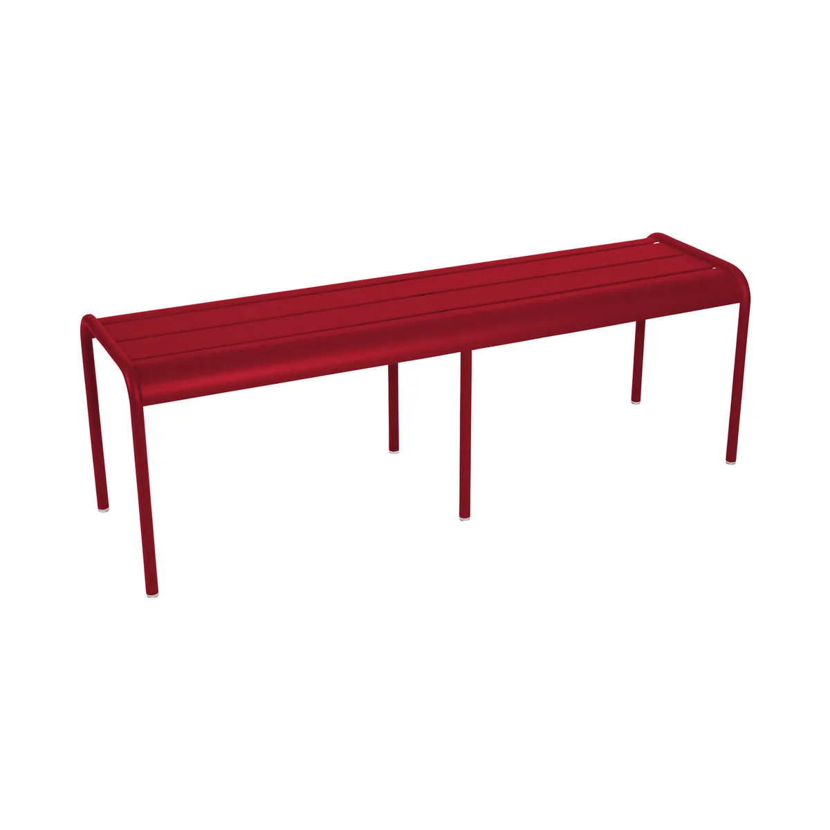Bank Luxembourg - Rot - lackiertes Aluminium - Designer Frédéric Sofia van Fermob – productfoto