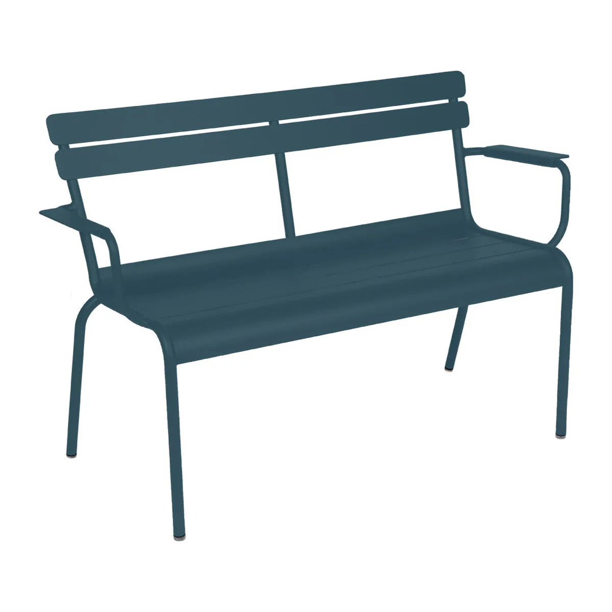 Bank mit Rückenlehne Luxembourg - Blau - Aluminium - Designer Frédéric Sofia van Fermob – productfoto