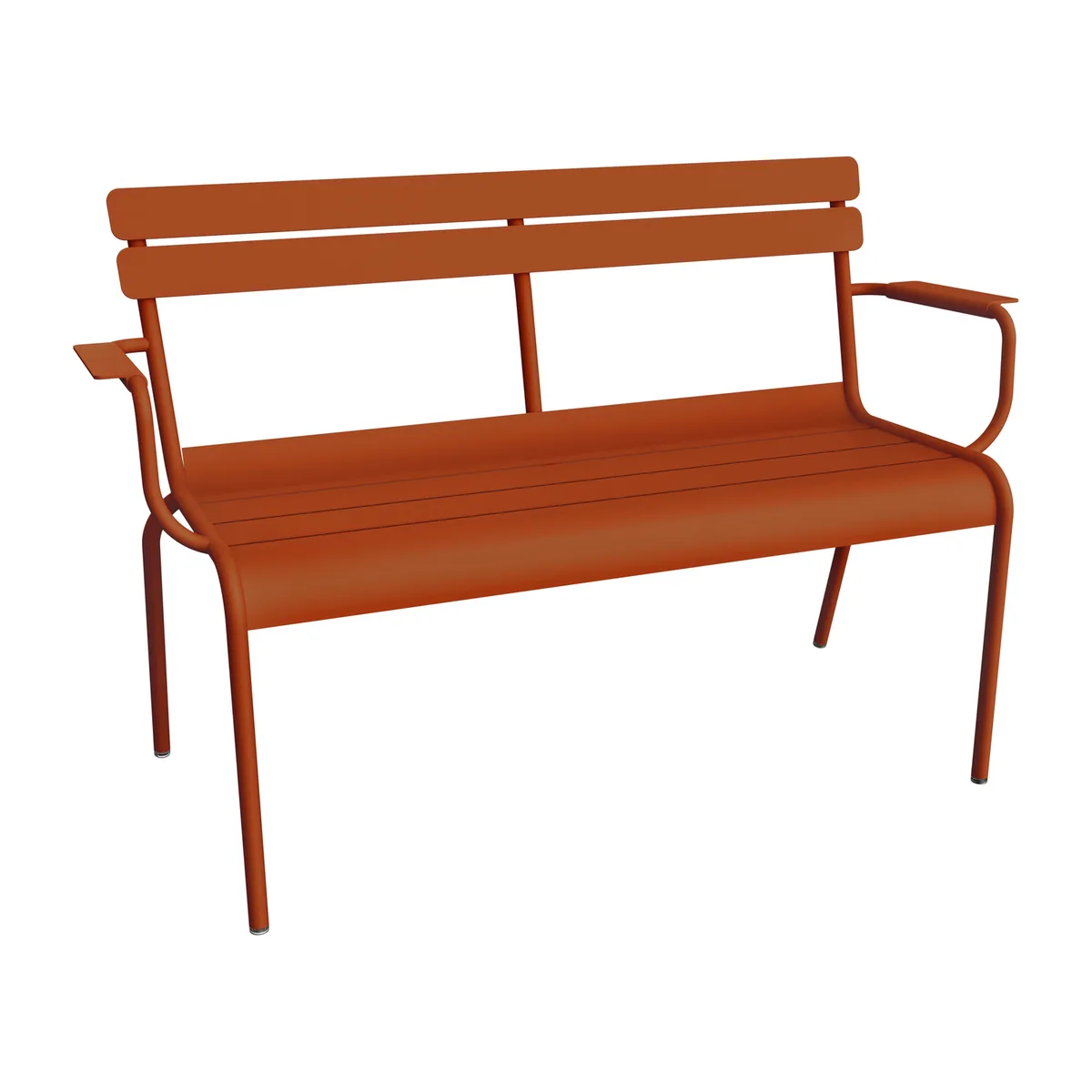 Bank mit Rückenlehne Luxembourg - Orange - Aluminium - Designer Frédéric Sofia van Fermob – productfoto