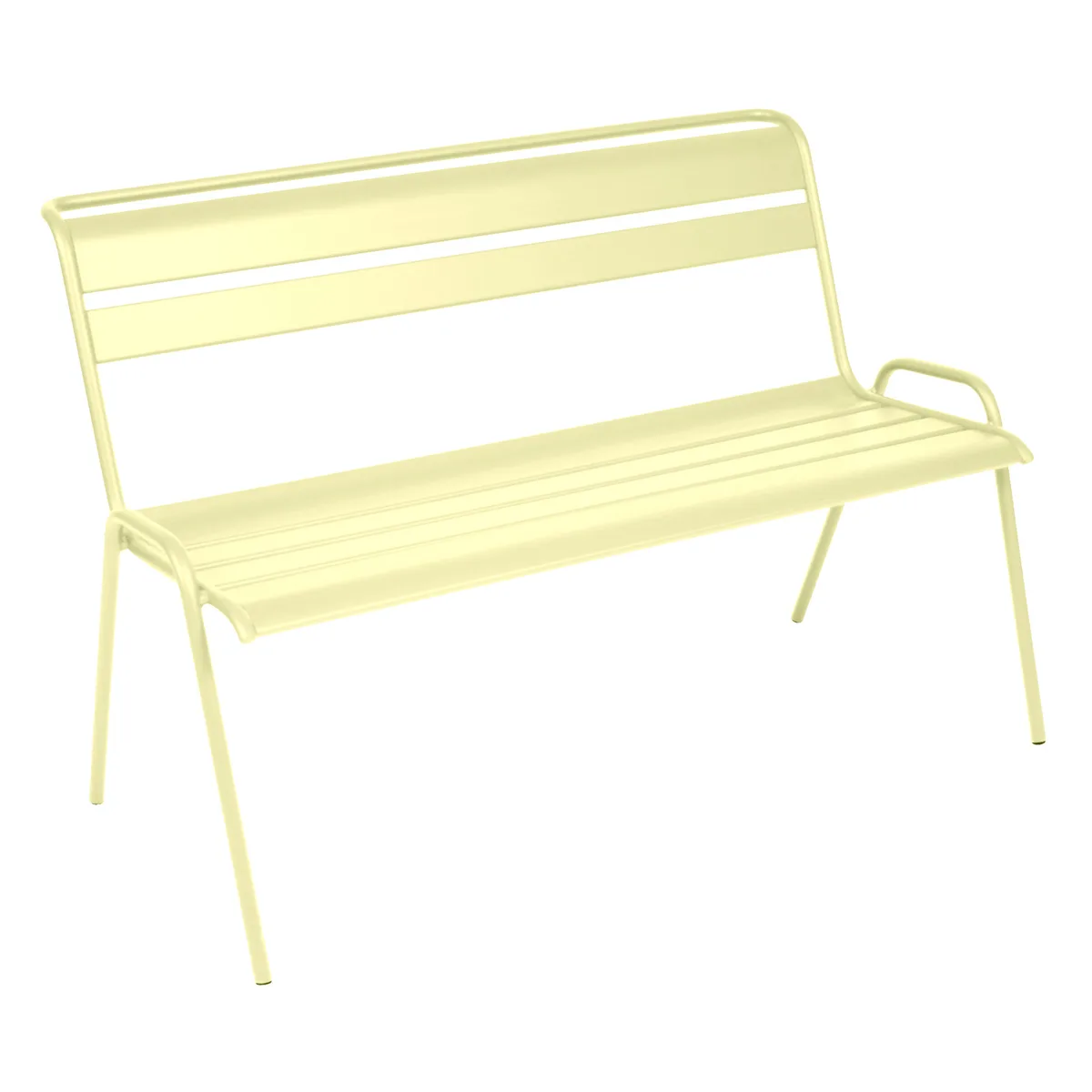 Bank mit Rückenlehne Monceau - Gelb - bemalter Stahl - Designer Studio Fermob van Fermob – productfoto