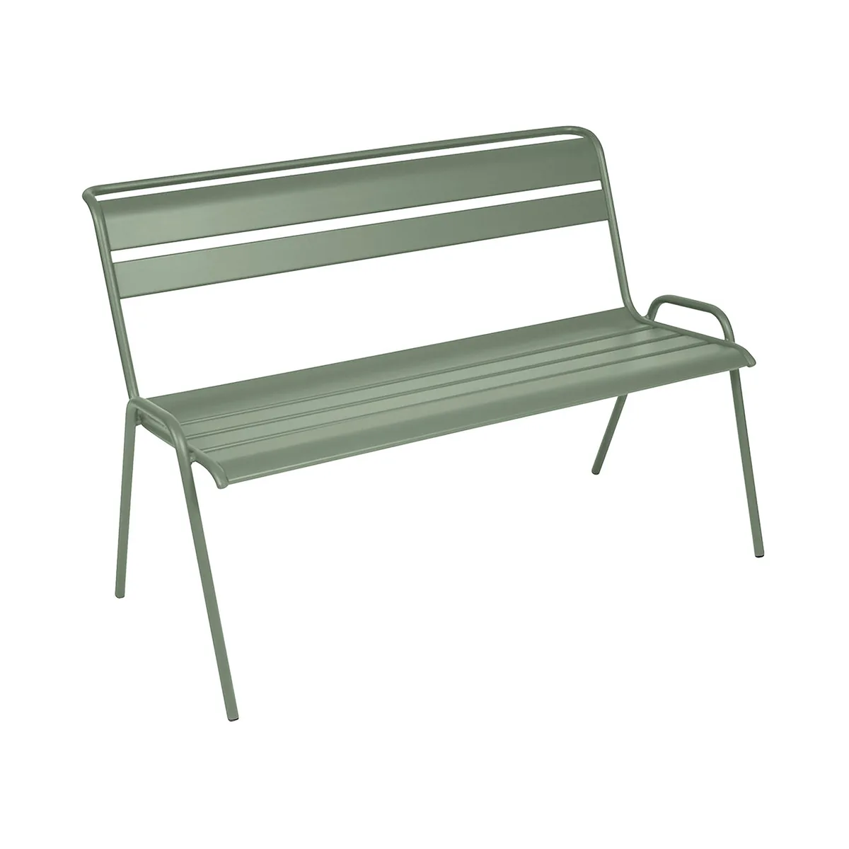 Bank mit Rückenlehne Monceau - Grün - bemalter Stahl - Designer Studio Fermob van Fermob – productfoto