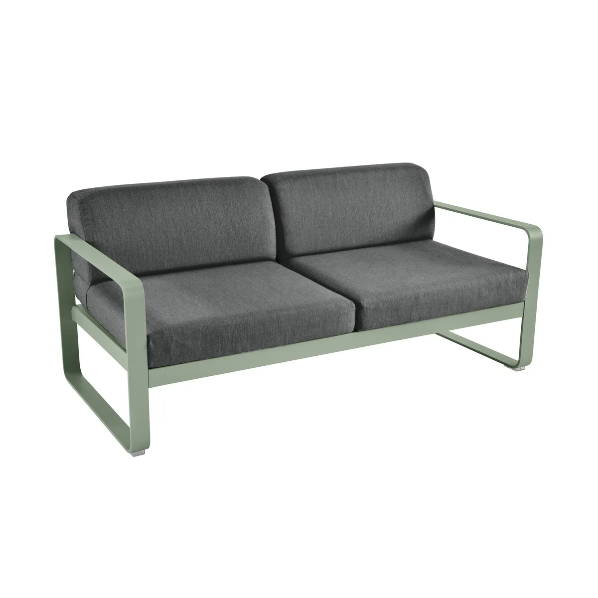 Gepolstertes Gartensofa Bellevie - Grau - Polyacryl-Gewebe - Designer Pagnon & Pelhaître von Fermob – Produktfoto