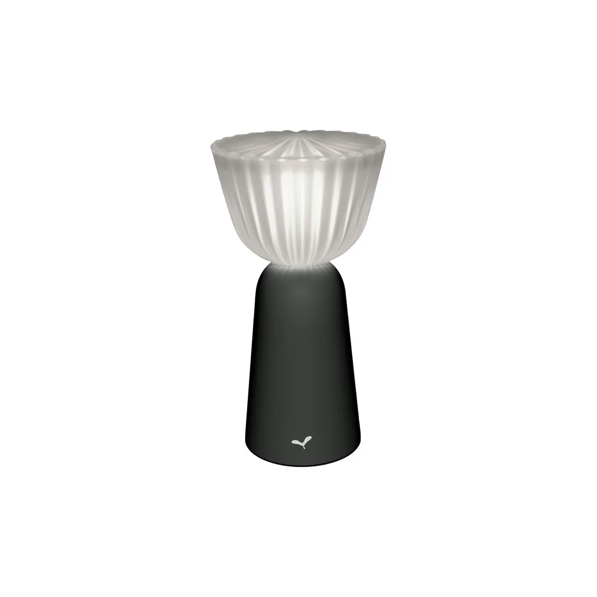 Kabellose, wiederaufladbare Außenlampe Swiing - Schwarz - Recyceltes ABS - Designer Tristan Lohner van Fermob – productfoto