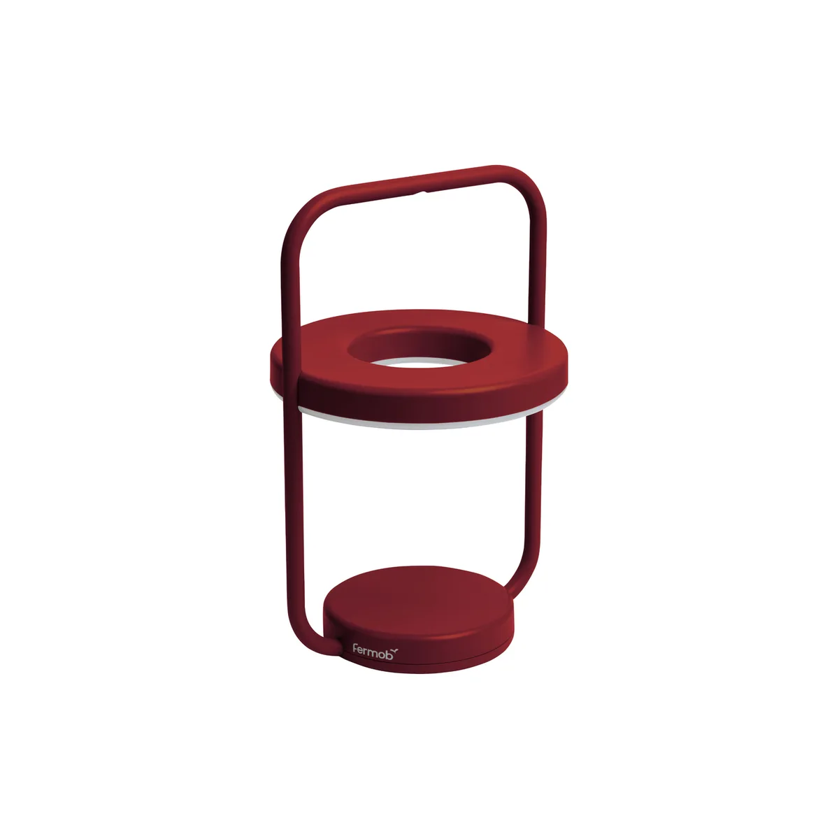Kabellose, wiederaufladbare Außenlampe Ulli - Rot - ABS - Designer Studio Fermob de Fermob – photo du produit
