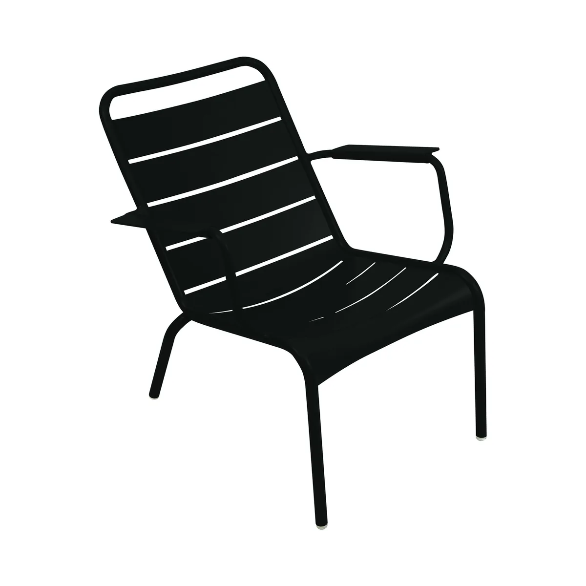 Lounge Sessel Luxembourg - Schwarz - lackiertes Aluminium - Designer Frédéric Sofia von Fermob – Produktfoto