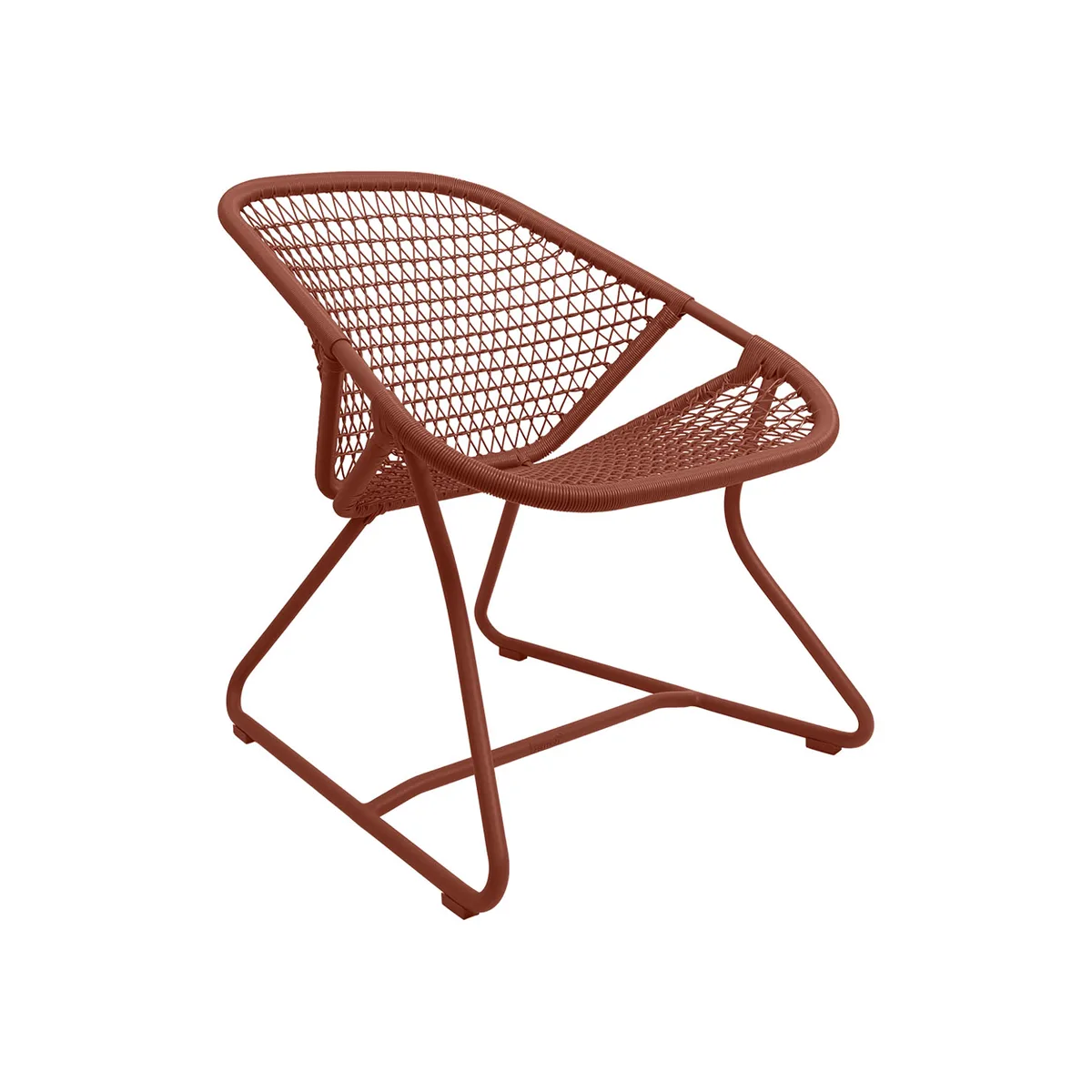 Lounge Sessel Sixties - Rot - Polymer-Harz - Designer Frédéric Sofia von Fermob – Produktfoto