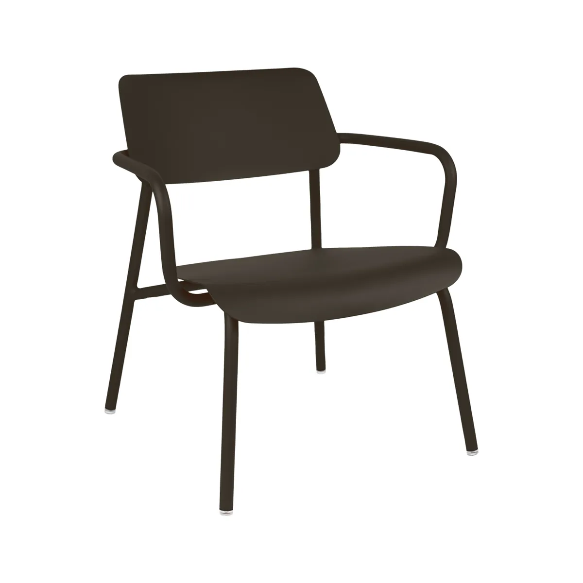 Niedrig stapelbarer Sessel Studie - Braun - Aluminium - Designer Tristan Lohner von Fermob – Produktfoto