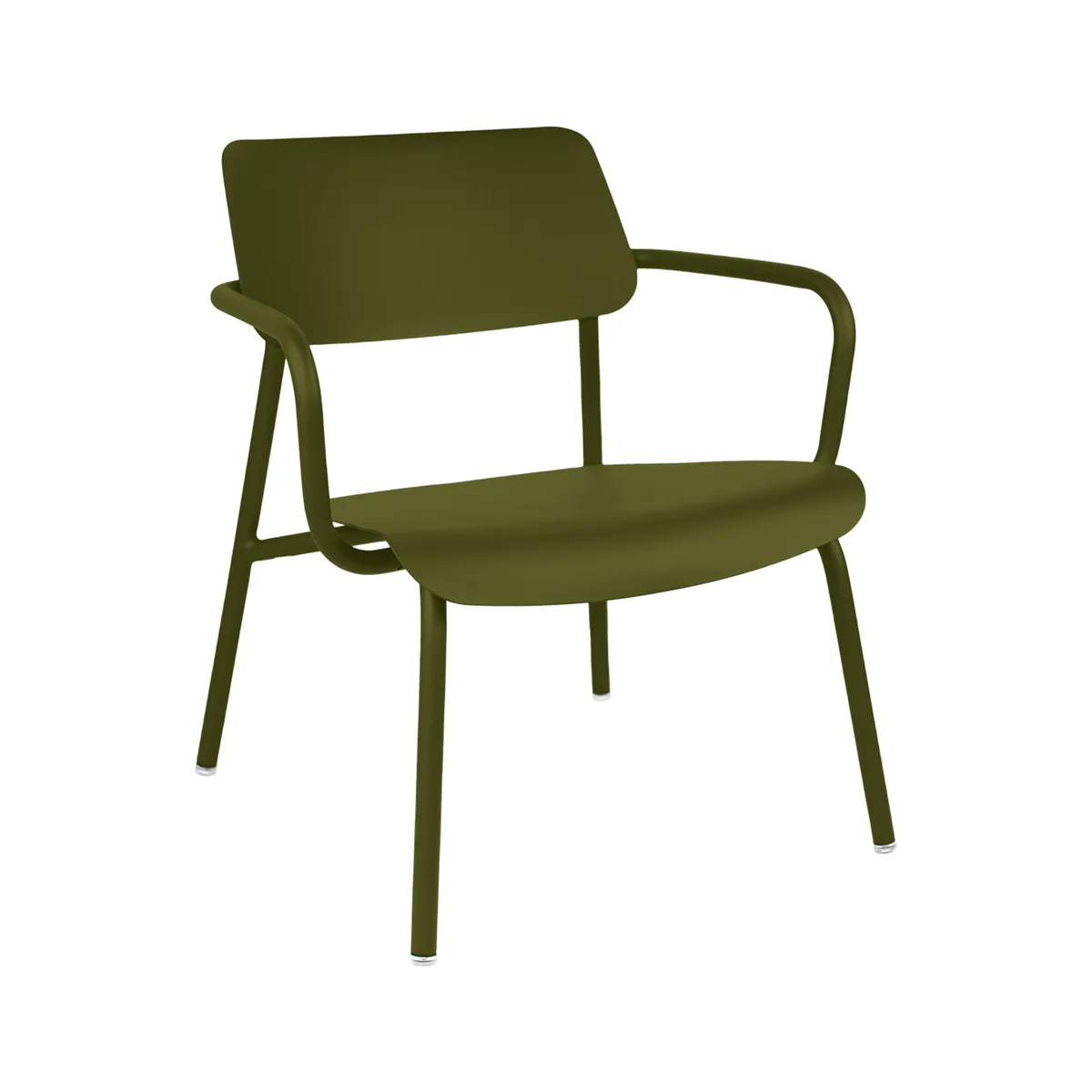 Niedrig stapelbarer Sessel Studie - Grün - Aluminium - Designer Tristan Lohner von Fermob – Produktfoto