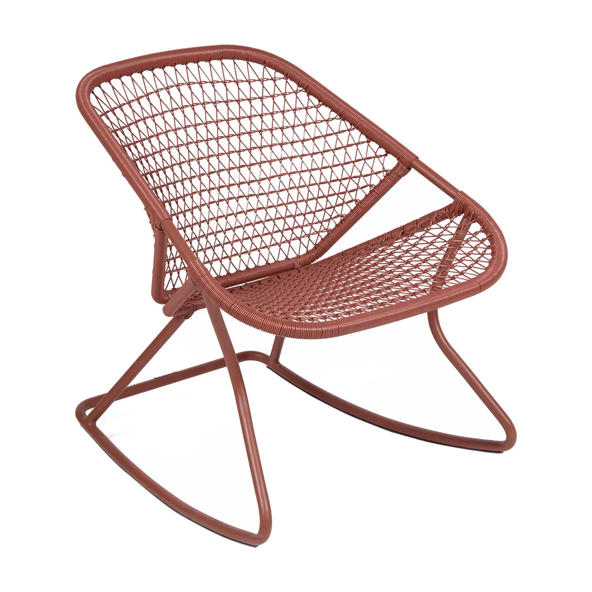 Schaukelstuhl Sixties - Rot - Polyethylenfaser - Designer Frédéric Sofia by Fermob – product photo