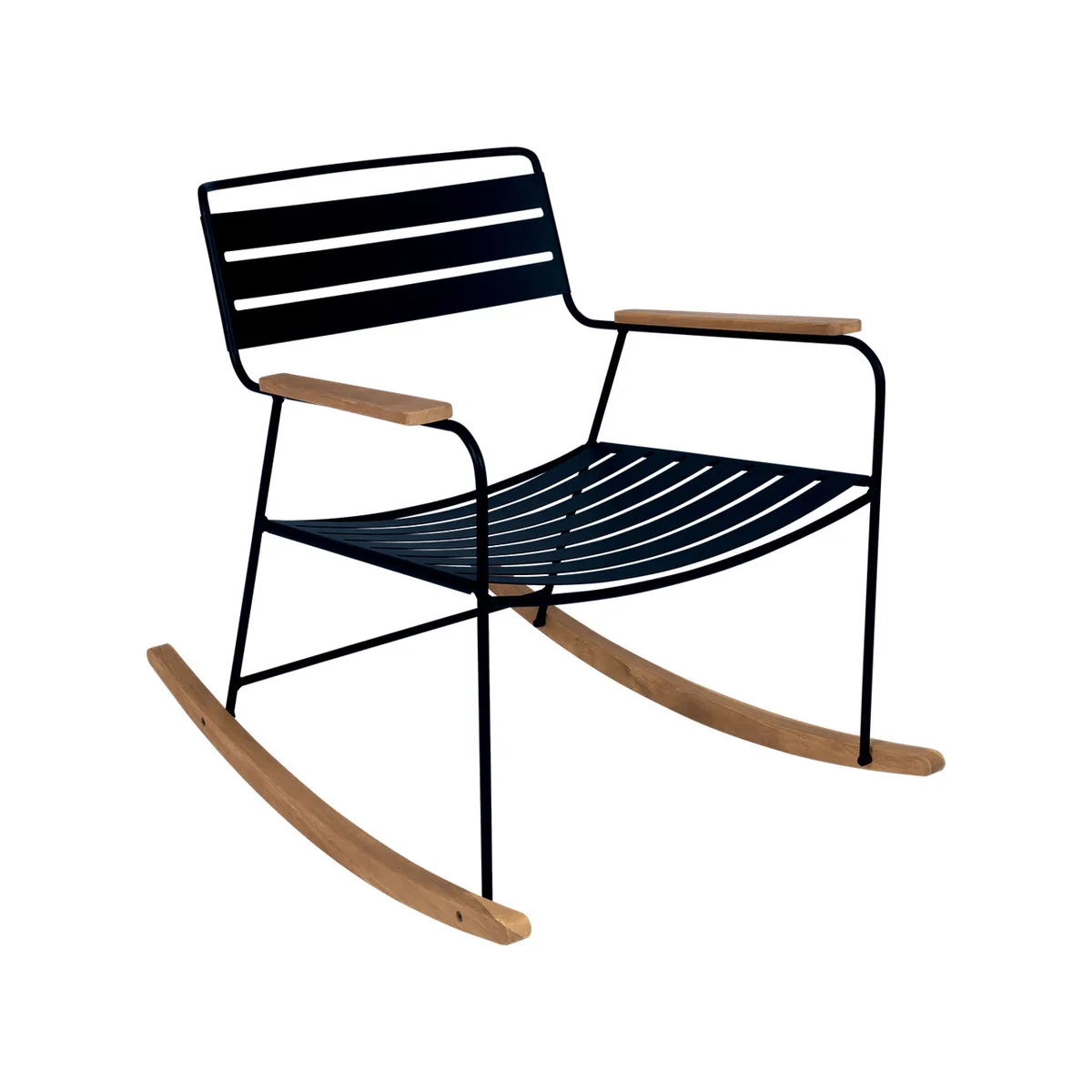 Schaukelstuhl Surprising - Blau - Teakholz - Designer Harald Guggenbichler van Fermob – productfoto