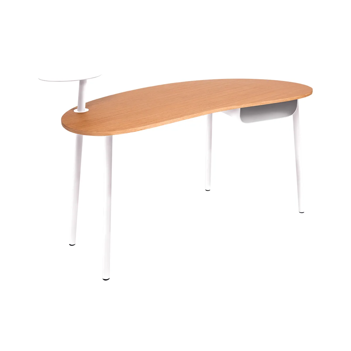 Schreibtisch NUAGE - Weiß - Eichenfurnier - Designer Studio Fermob de Fermob – photo du produit