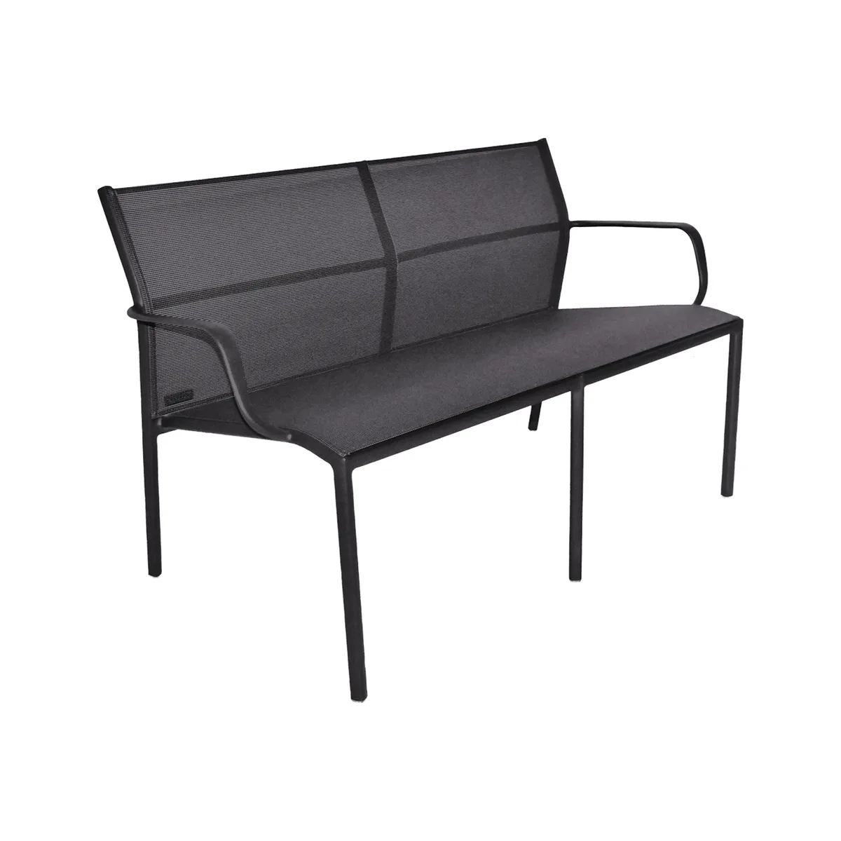 Stapelbare Sitzbank Cadiz - Schwarz - Batyline Bespannung - Designer Antoine Lesur by Fermob – product photo