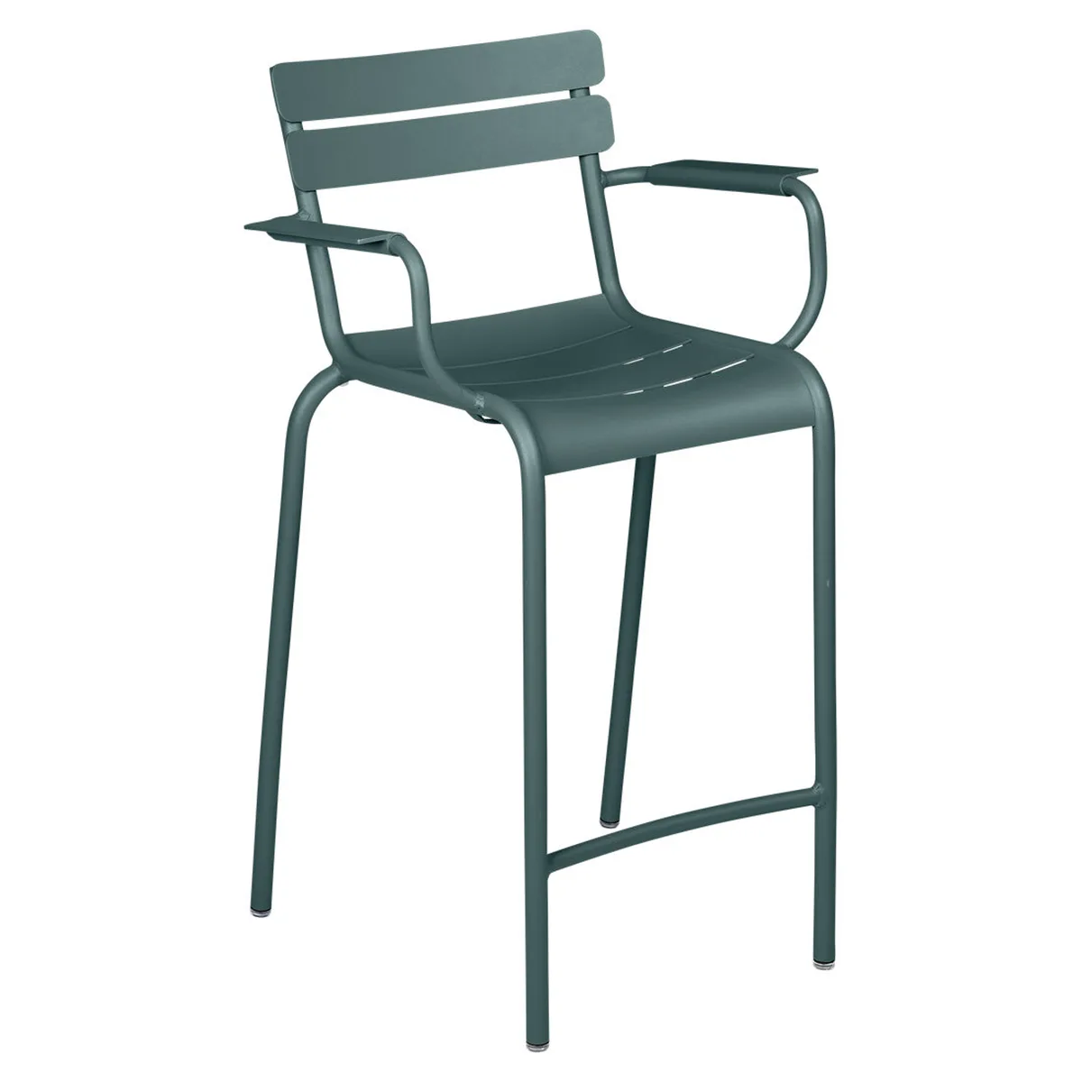 Stapelbarer Barhocker Luxembourg - Grau - Aluminium - Designer Frédéric Sofia de Fermob – photo du produit