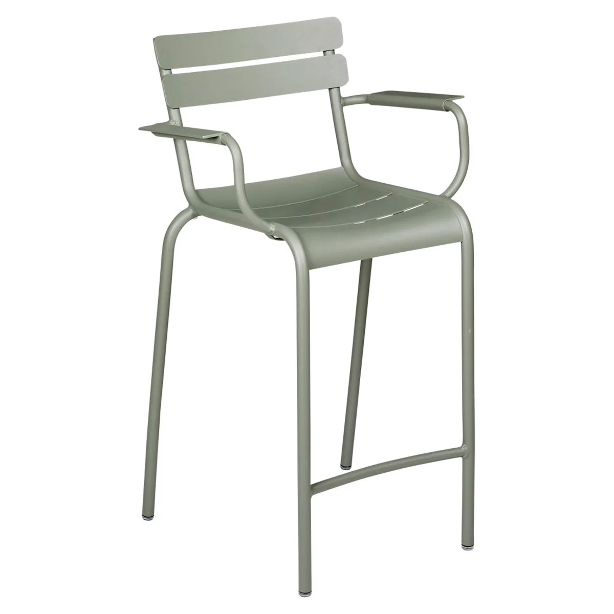Stapelbarer Barhocker Luxembourg - Grün - Aluminium - Designer Frédéric Sofia de Fermob – photo du produit