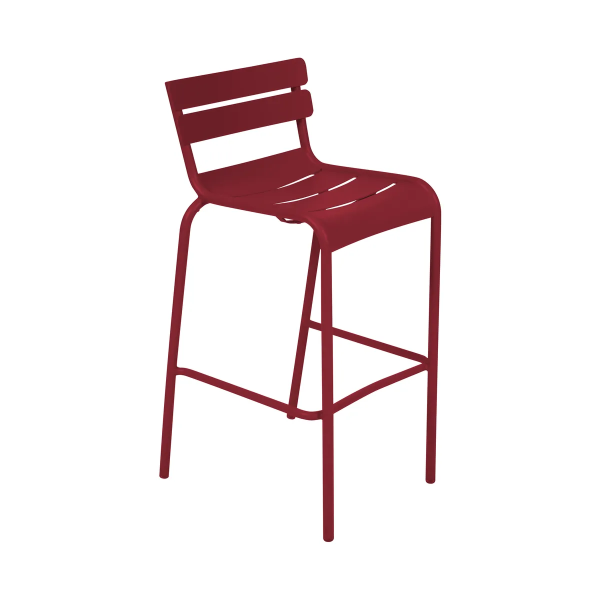 Stapelbarer Barhocker Luxembourg - Rot - lackiertes Aluminium - Designer Frédéric Sofia by Fermob – product photo