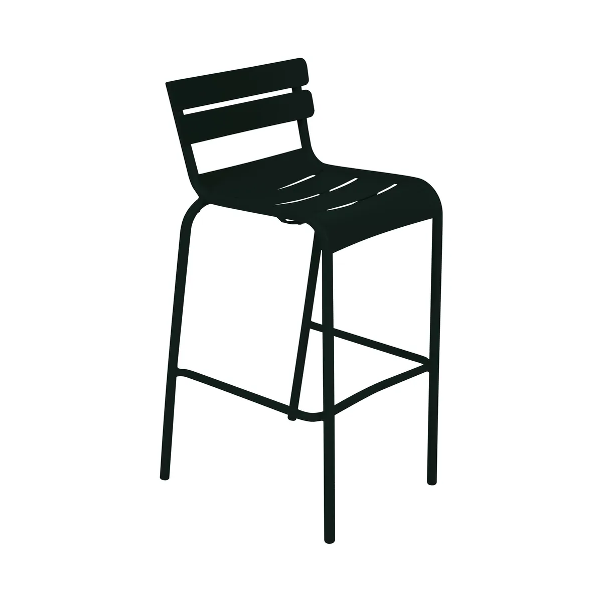Stapelbarer Barhocker Luxembourg - Schwarz - lackiertes Aluminium - Designer Frédéric Sofia de Fermob – photo du produit