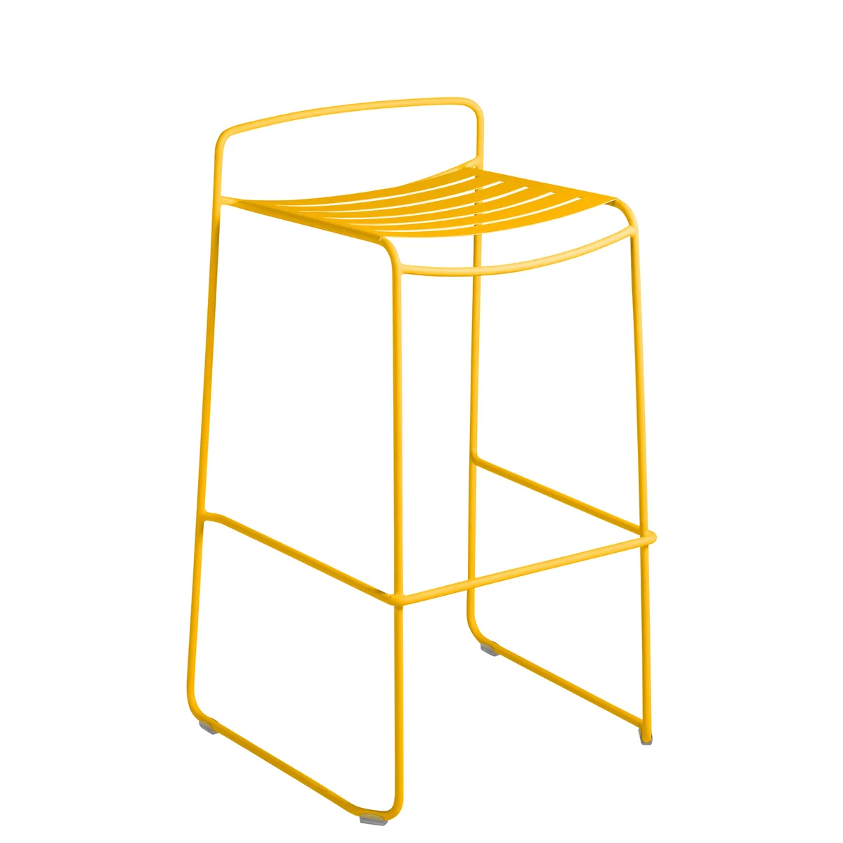 Stapelbarer Barhocker Surprising - Gelb - bemalter Stahl - Designer Harald Guggenbichler von Fermob – Produktfoto