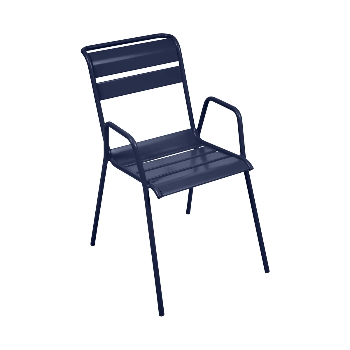 Stapelbarer Bridge-Sessel Monceau - Blau - bemalter Stahl - Designer Studio Fermob von Fermob – Produktfoto