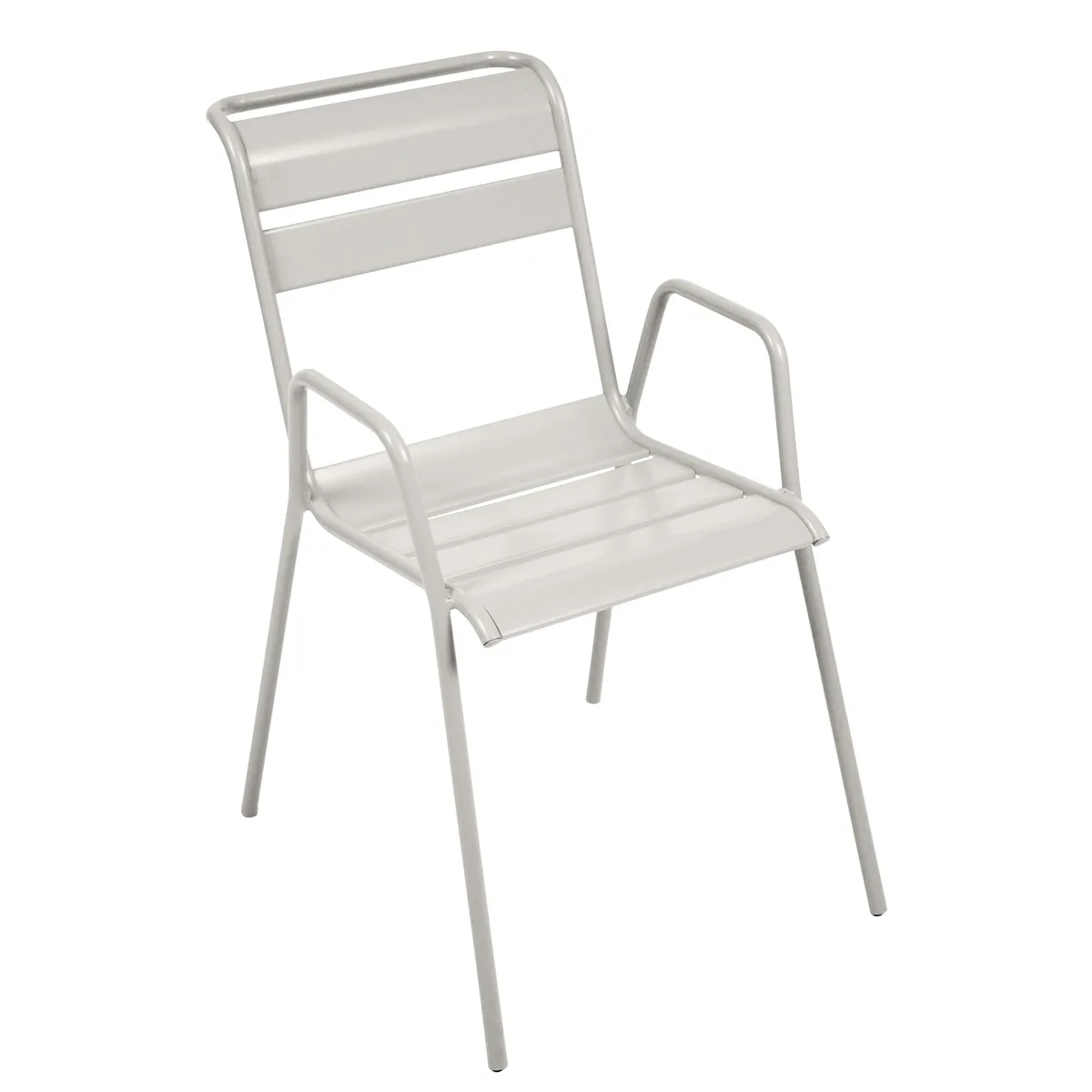Stapelbarer Bridge-Sessel Monceau - Grau - bemalter Stahl - Designer Studio Fermob von Fermob – Produktfoto