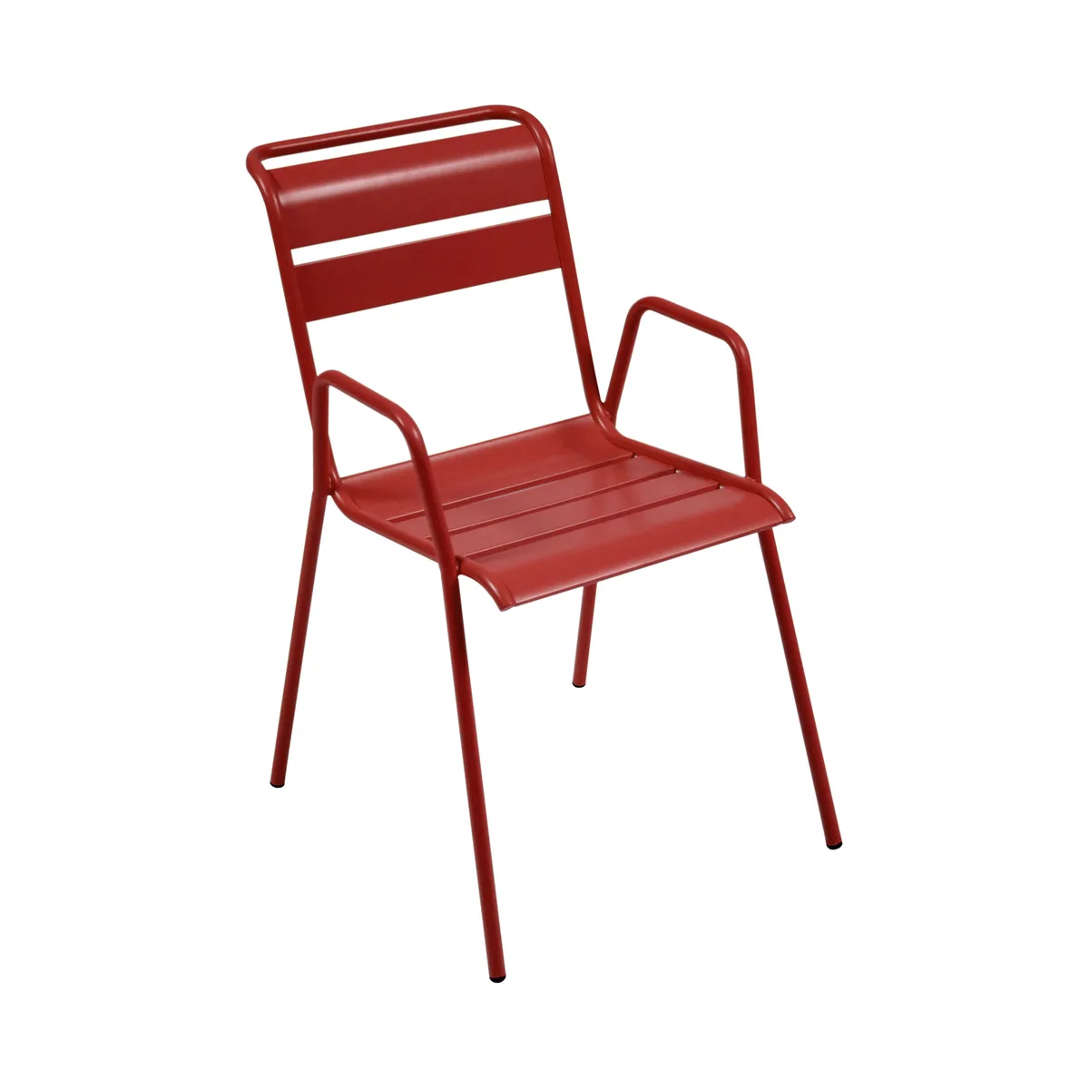 Stapelbarer Bridge-Sessel Monceau - Rot - bemalter Stahl - Designer Studio Fermob von Fermob – Produktfoto