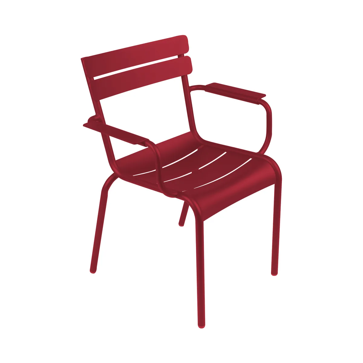 Stapelbarer Sessel Luxembourg - Rot - lackiertes Aluminium - Designer Frédéric Sofia von Fermob – Produktfoto