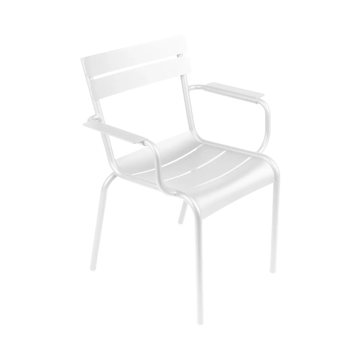 Stapelbarer Sessel Luxembourg - Weiß - lackiertes Aluminium - Designer Frédéric Sofia von Fermob – Produktfoto