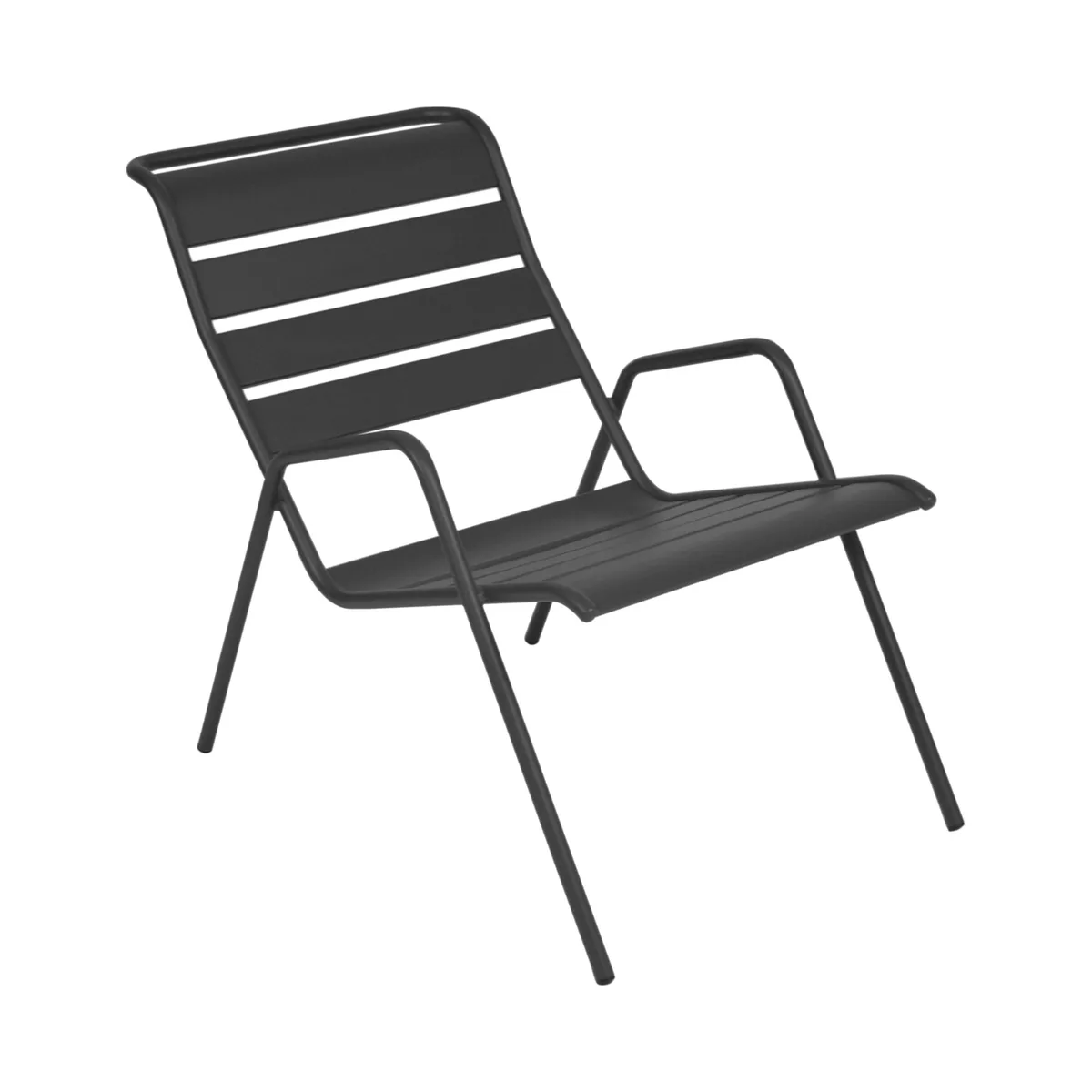 Stapelbarer Sessel Monceau - Schwarz - bemalter Stahl - Designer Studio Fermob by Fermob – product photo