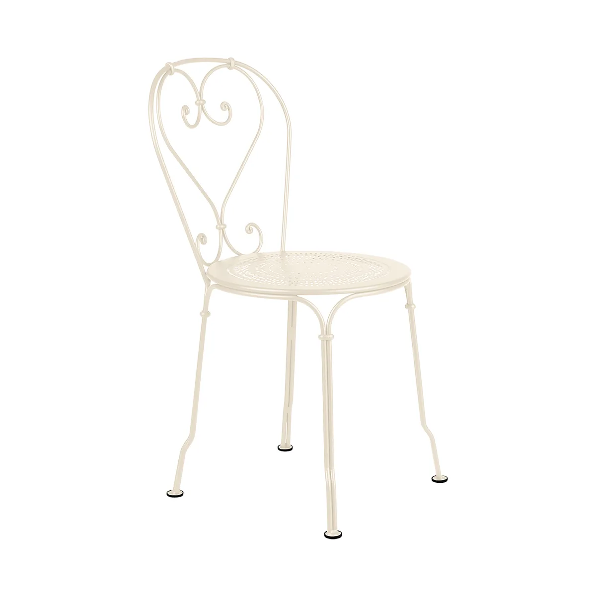 Stapelbarer Stuhl 1900 - Beige - Stahl von Fermob – Produktfoto