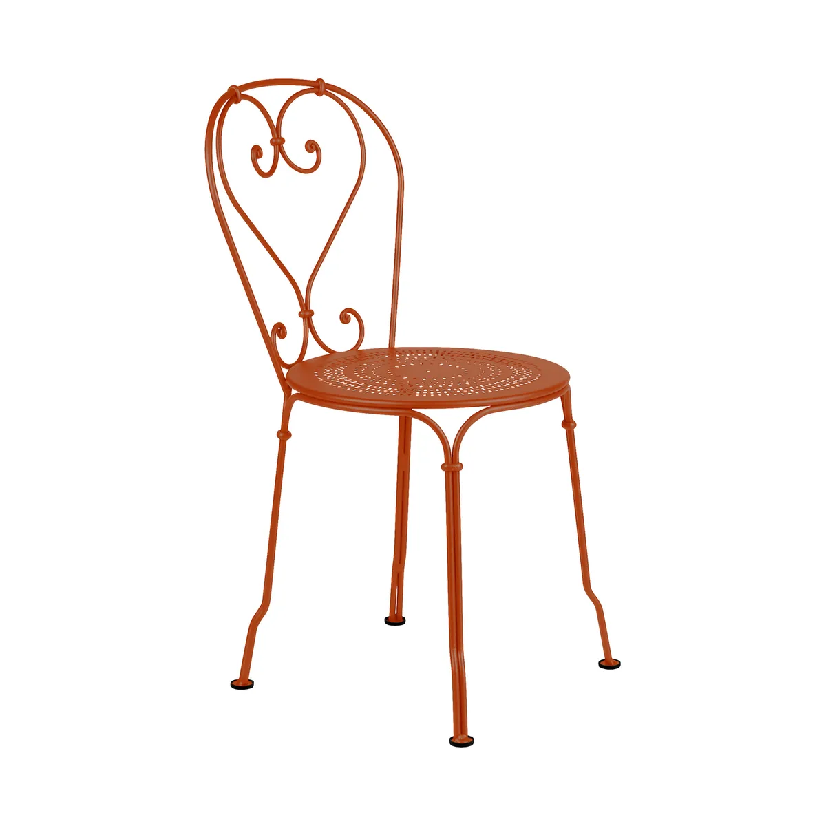 Stapelbarer Stuhl 1900 - Orange - Stahl von Fermob – Produktfoto