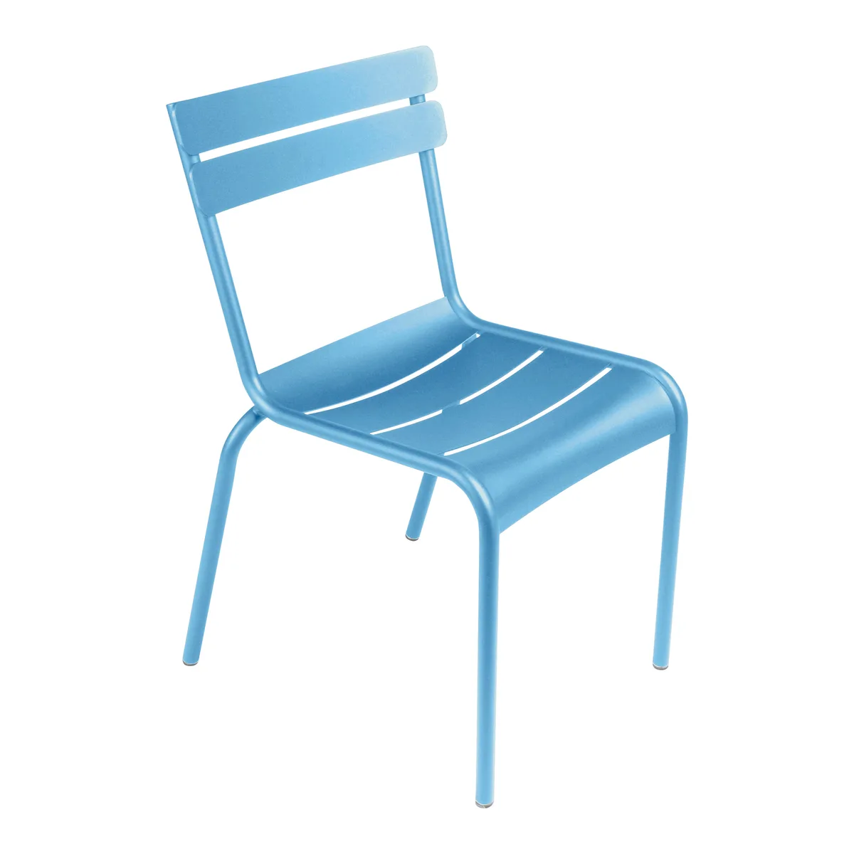 Stapelbarer Stuhl Luxembourg - Blau - lackiertes Aluminium - Designer Frédéric Sofia von Fermob – Produktfoto