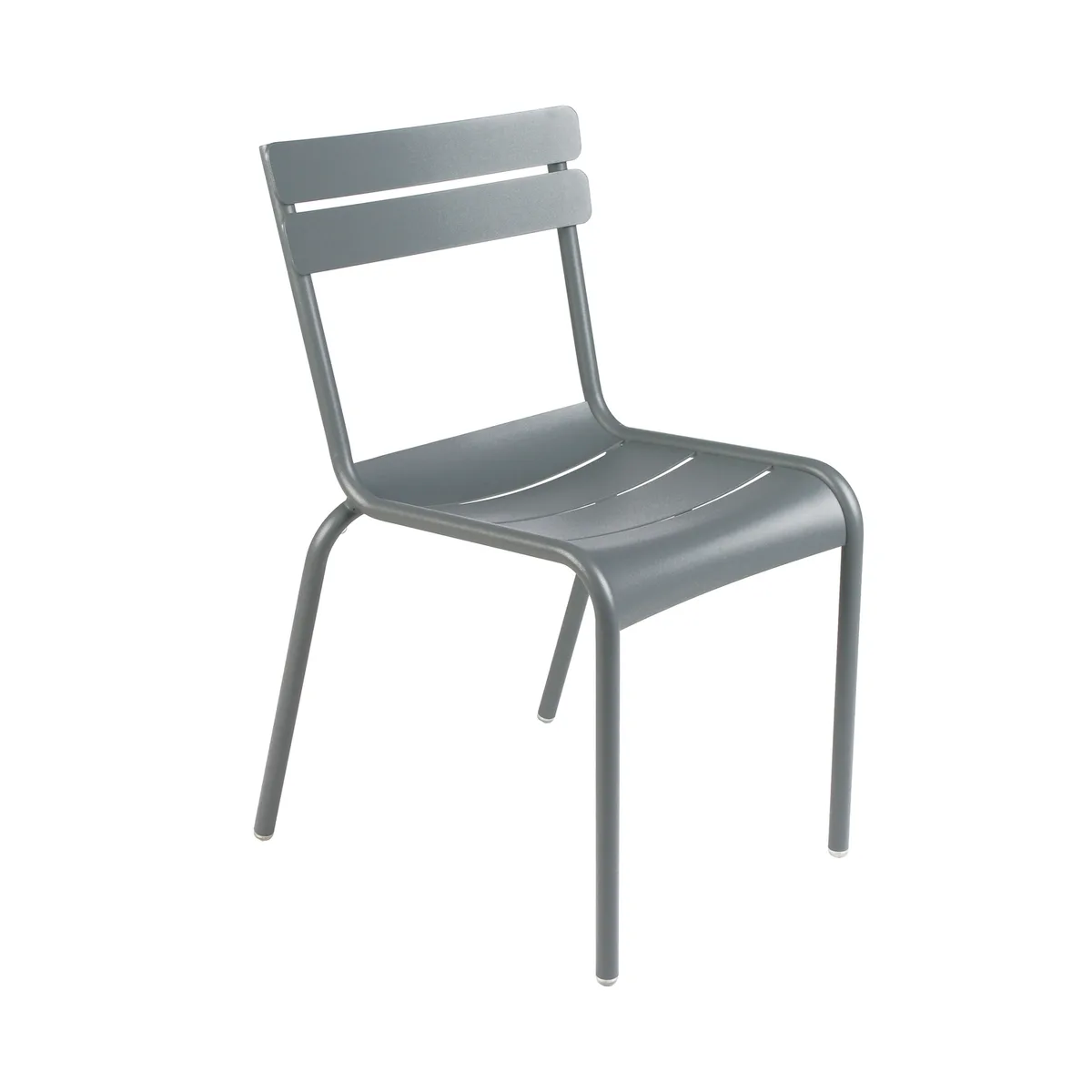 Stapelbarer Stuhl Luxembourg - Grau - lackiertes Aluminium - Designer Frédéric Sofia von Fermob – Produktfoto