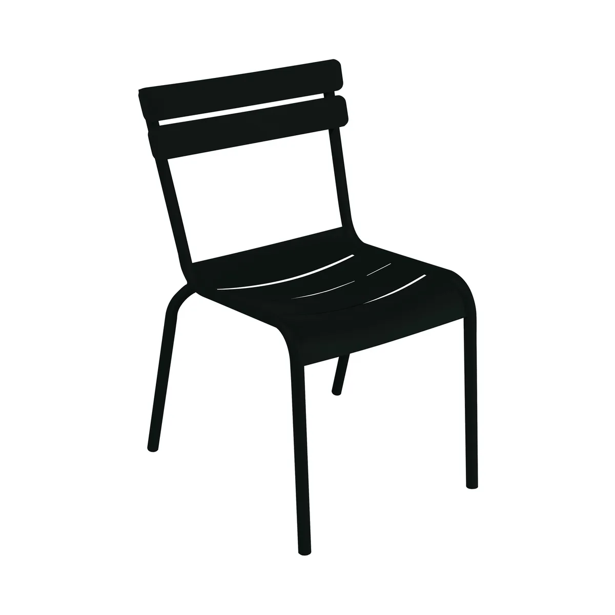 Stapelbarer Stuhl Luxembourg - Schwarz - lackiertes Aluminium - Designer Frédéric Sofia von Fermob – Produktfoto
