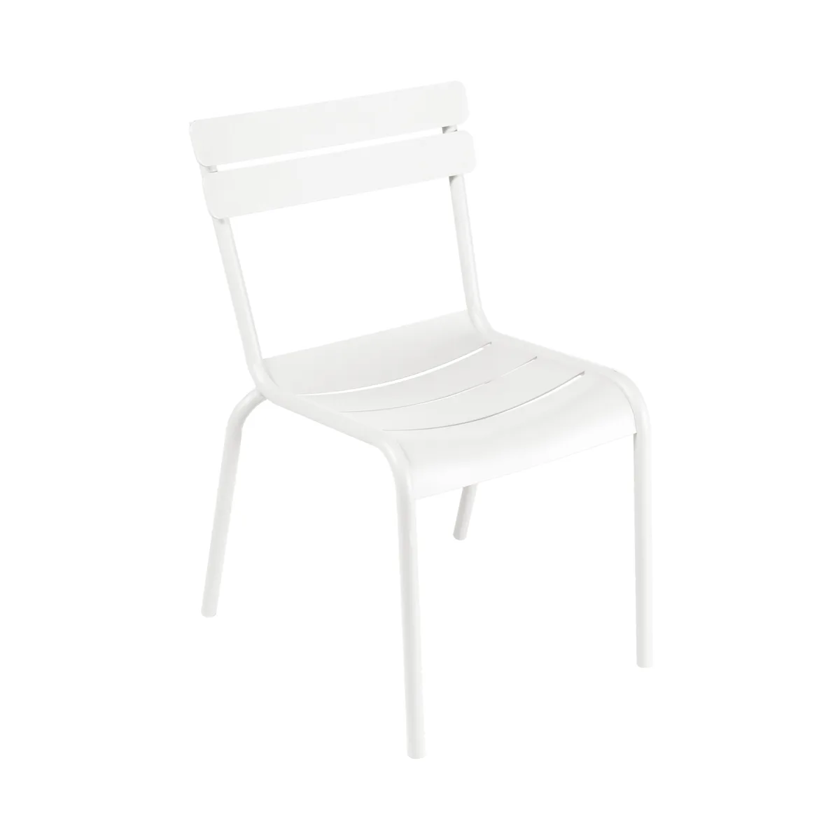 Stapelbarer Stuhl Luxembourg - Weiß - lackiertes Aluminium - Designer Frédéric Sofia von Fermob – Produktfoto